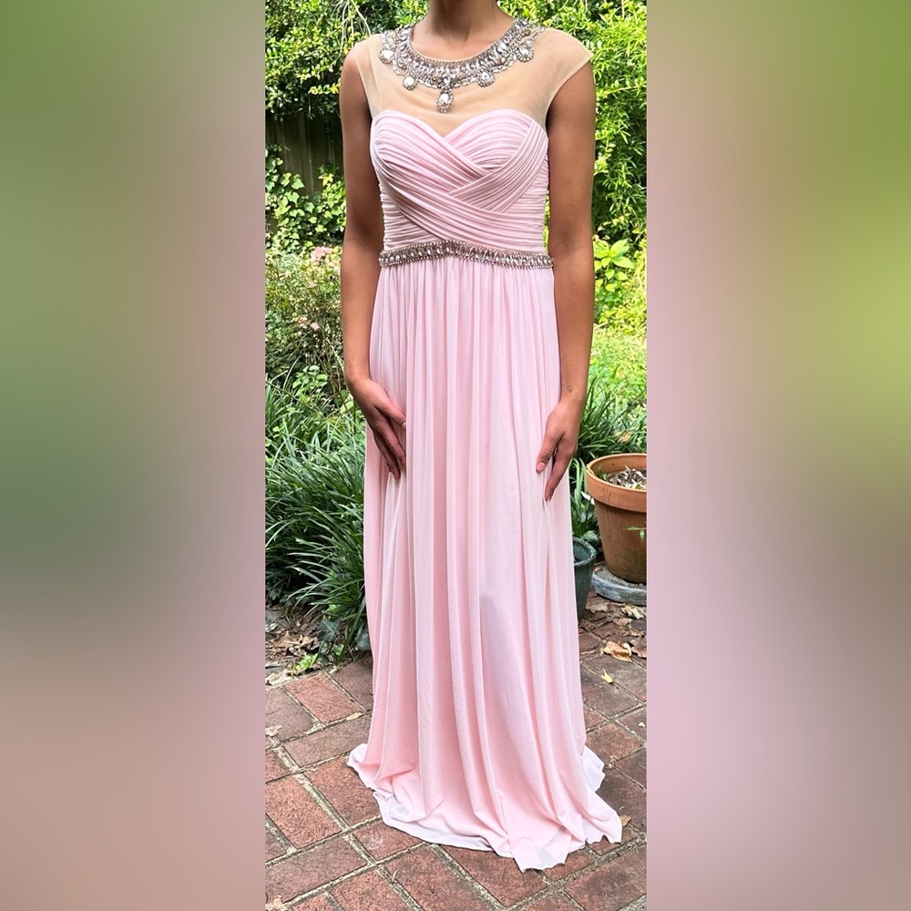 Sherri Hill light pink with rhinestones prom dress. Size 4